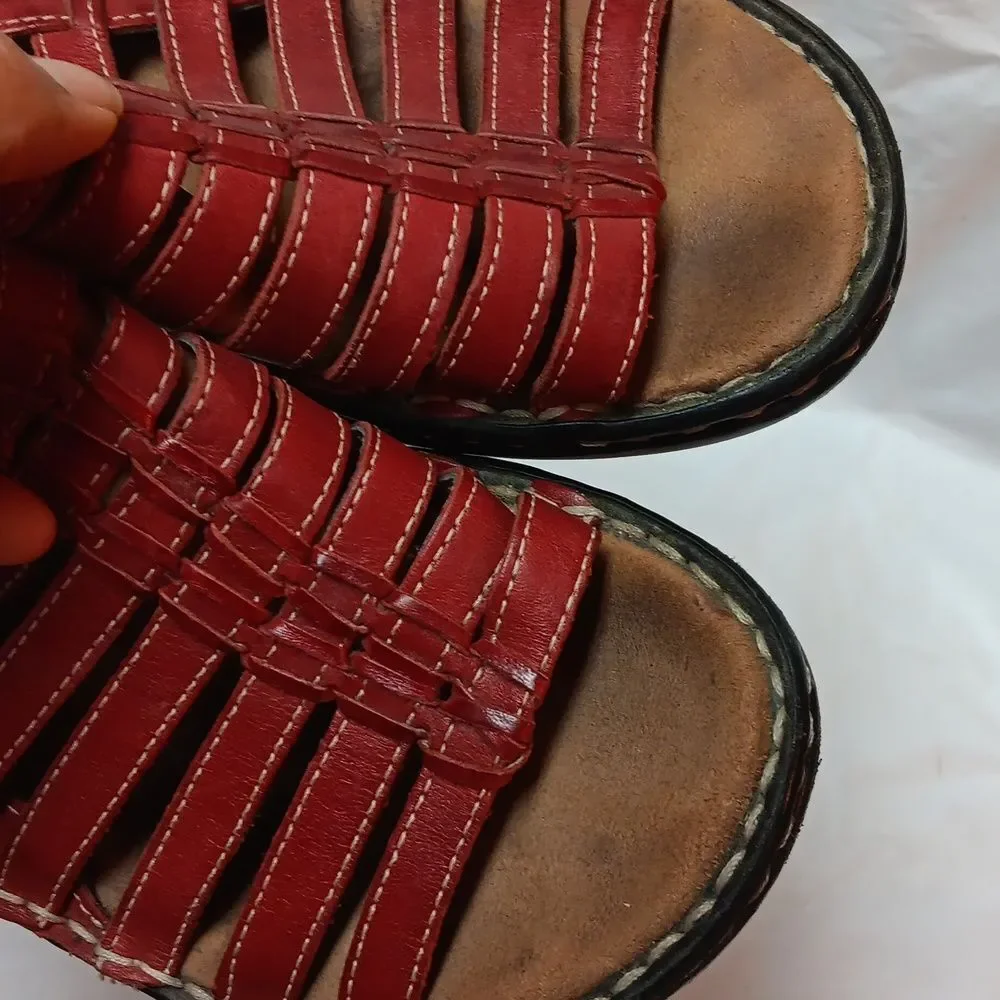 Naturalizer Comfort Women's Cinnamon Brown Hook And Loop Sandals Size 8.5M